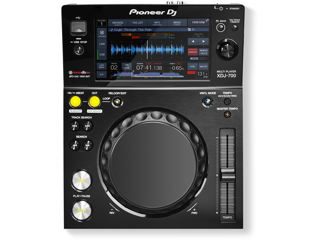 XDJ-700 rekordbox-ready, compact digital deck